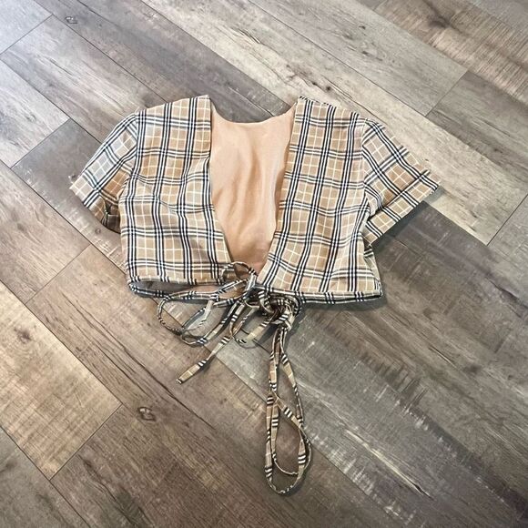 Atoir plaid crop top size 4 - Picture 1 of 5
